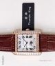 Swiss ETA2824 Cartier Tank Moon phase copy Watches Rose Gold Diamond Bezel (2)_th.jpg